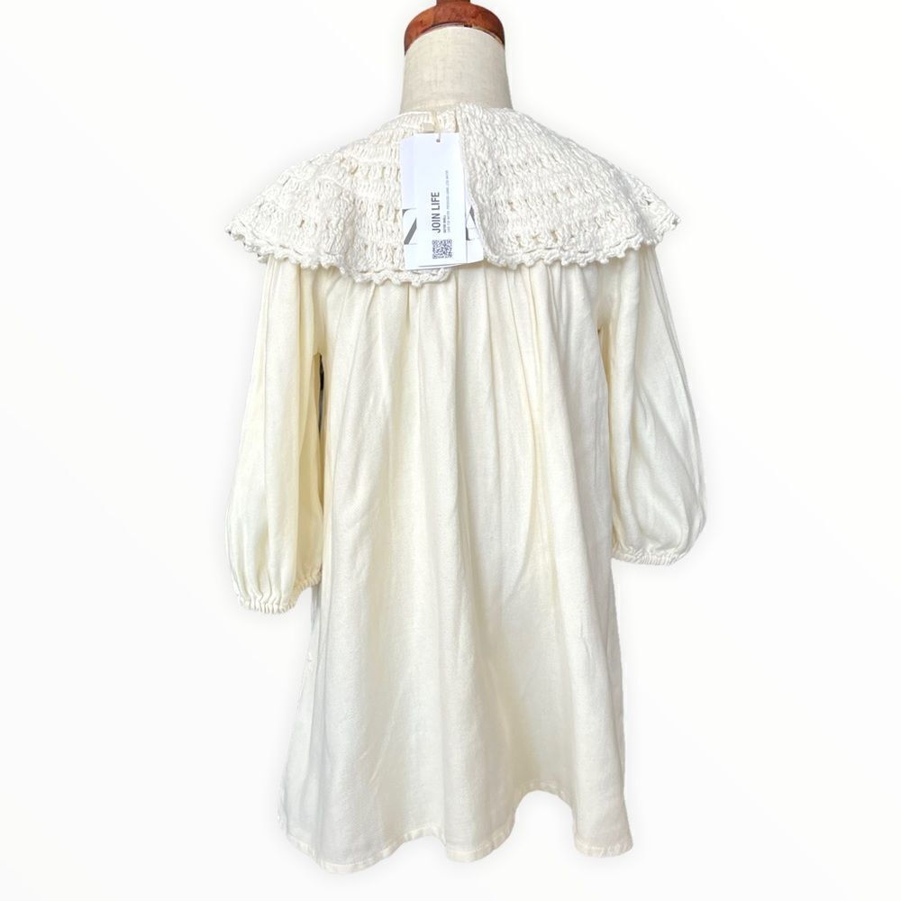 ZARA Kids | Cream | CROCHETED DRESS - Picture 9 of 14